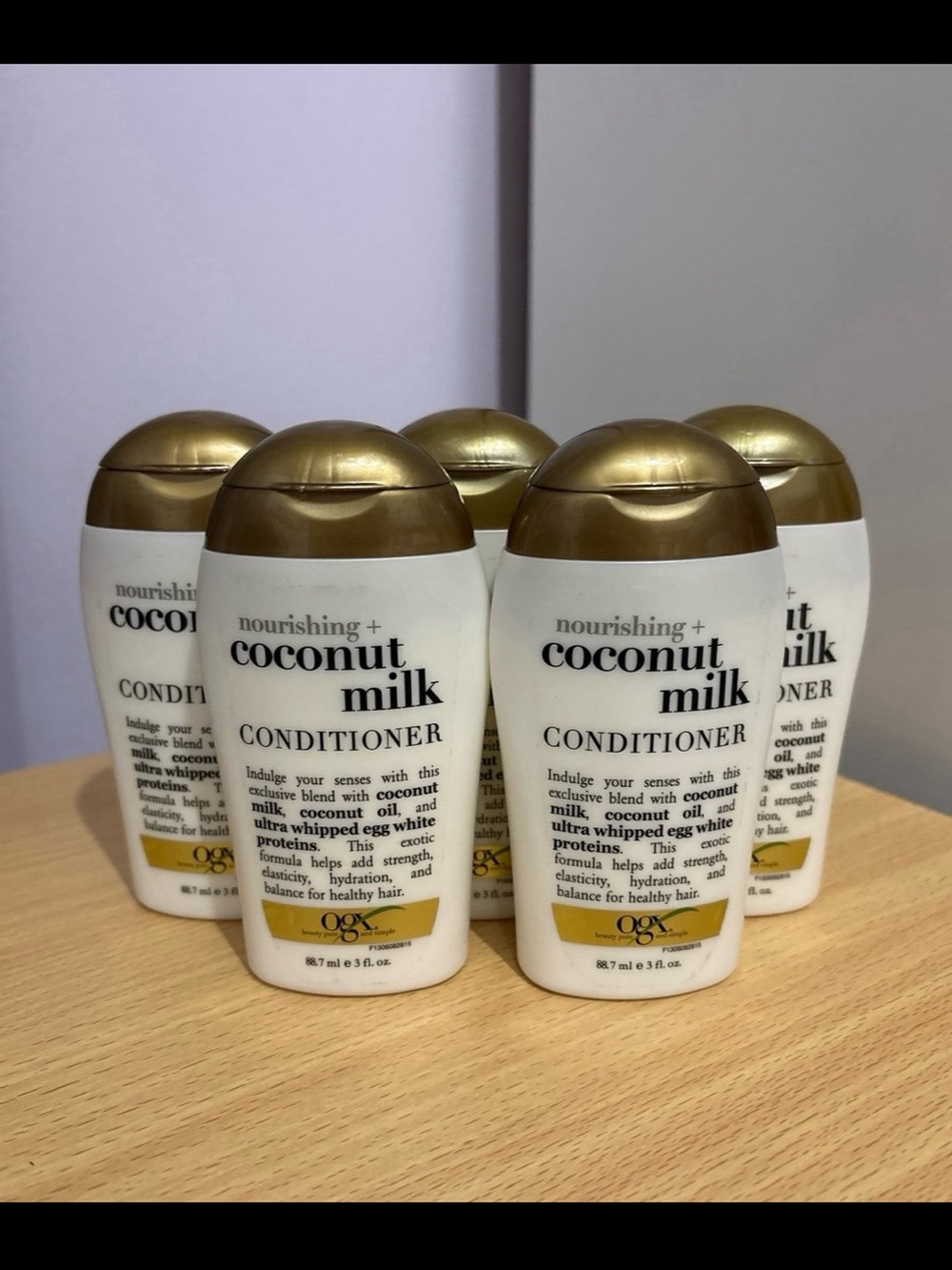 5 Count of OGX Coconut Milk Conditioners